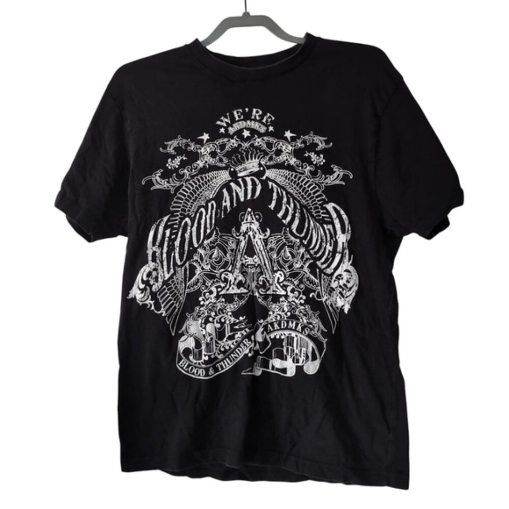 Akademiks Y2K 2000s Streetwear Urban Biker Tattoo Renaissance Graphic Tee M